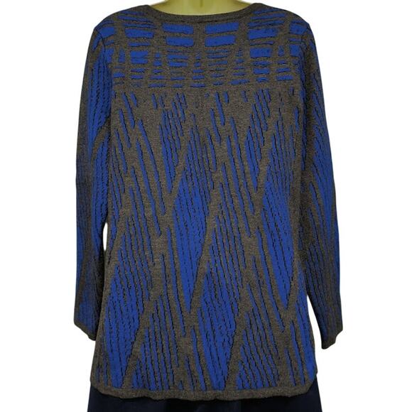 Elena Wang Heavy Sweater, Gray and Blue, Size M NWT - Picture 3 of 5